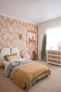 Peachy Tiles | Removable PhotoTex Wallpaper