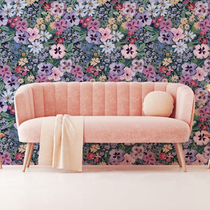 Pansy Garden | Removable PhotoTex Wallpaper