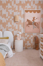 Load image into Gallery viewer, Peachy Tiles | Removable PhotoTex Wallpaper