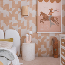 Load image into Gallery viewer, Peachy Tiles | Removable PhotoTex Wallpaper