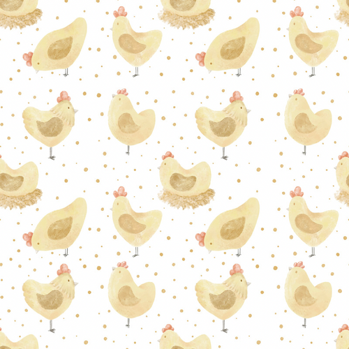 Happy Hens | Removable PhotoTex Wallpaper